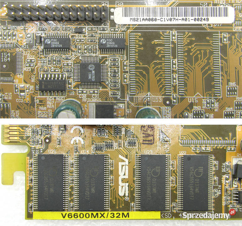 Asus V6600MX Geforce 256 NV10 32MB SDR 64bit Cielądz