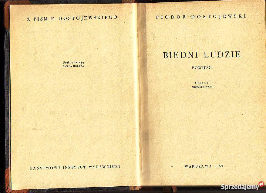 BIEDNI LUDZIE DOSTOJEWSKI PDF BIEDNI LUDZIE DOSTOJEWSKI PDF