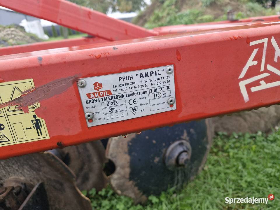 Talerzówka Akpil 3m 1150 waga Oryginał łódzkie Modlica