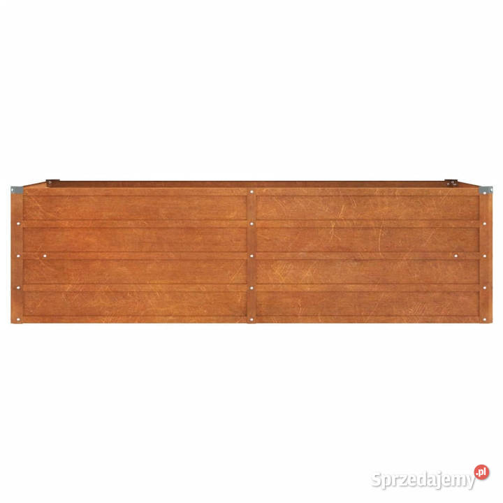 Podwyższona donica rdzawa 160x80x45 stal Warszawa