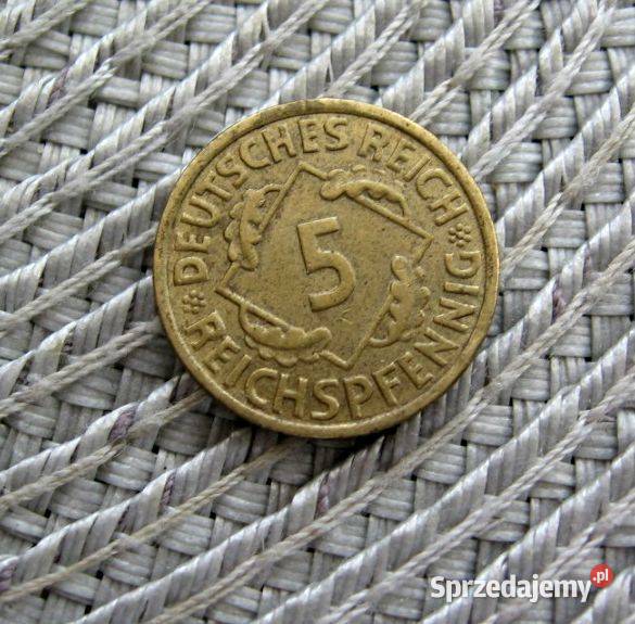 Niemcy 5 Reichspfennig 1936r A Kalisz
