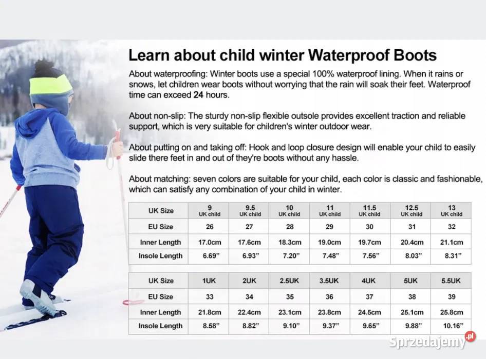 Buty dziecięce śniegowce zimowe Ovekos 27 Nowe sprzedam