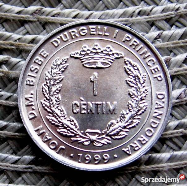 Andora 1 Centim 1999r FAO Piękna Anioł Kalisz