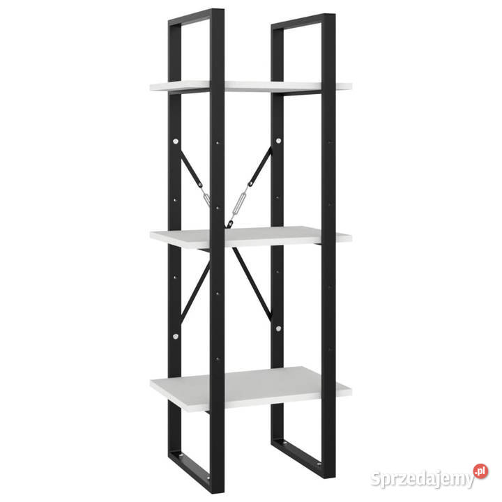 5poziomowy regał na książki biały 40x30x175