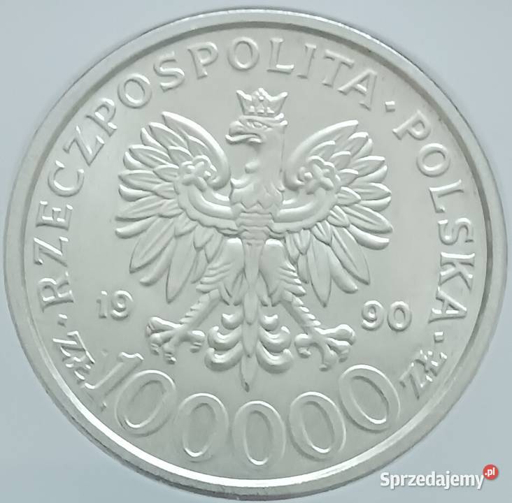 100 000 Solidarność 1990 r Typ B 2 MS 63 GCN