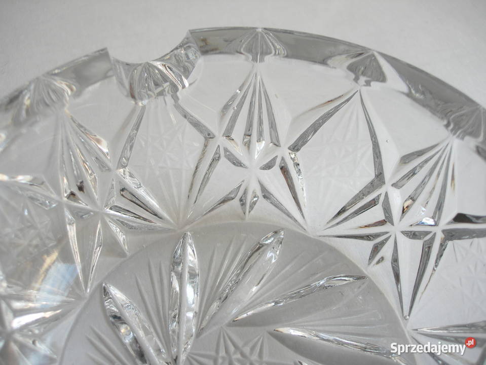 kryształowa popielniczka vintage PRL