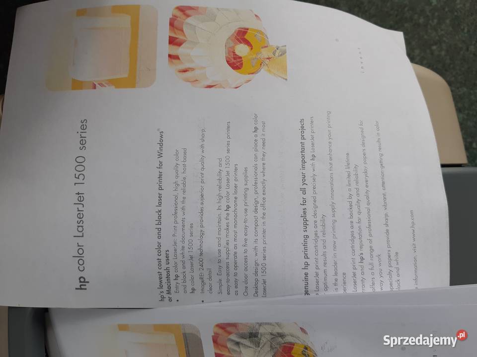 Drukarka HP laserjet 1500 druk w kolorze Łęczna