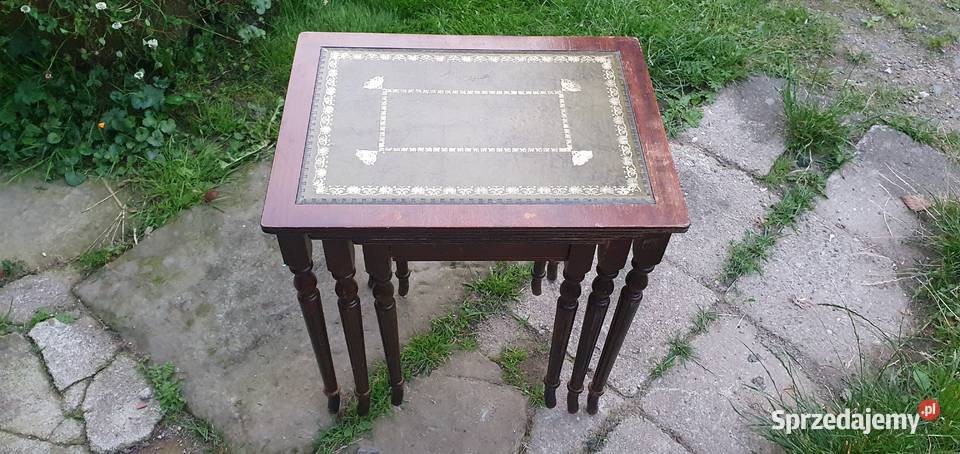 Zestaw 3 stolików kawowych retro klasyczny styl Wleń