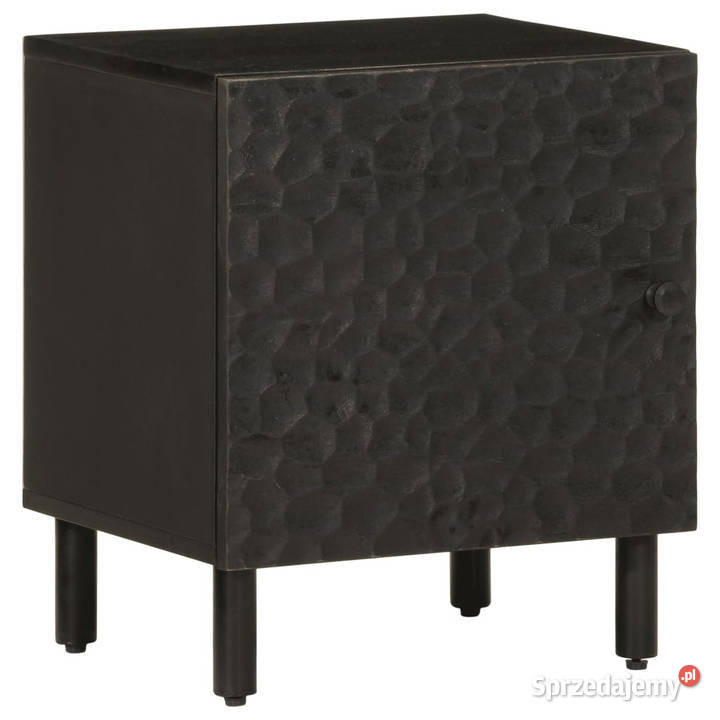 Szafka nocna czarna 40x33x46 lite drewno mango Warszawa