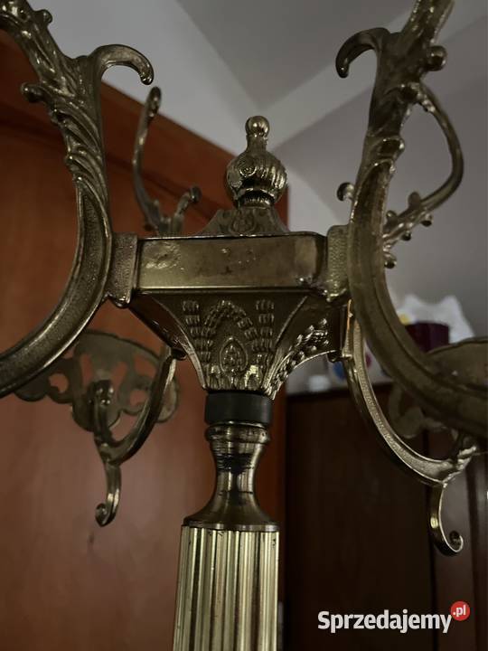 Wieszak Mosiądz i onyksowa kula Skręcany Gdańsk