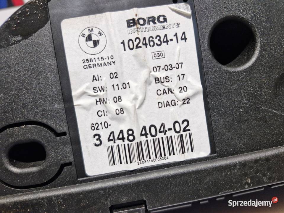 BMW X3 E83 LICZNIK ZEGARY EUROPA ORYGINAŁ dolnośląskie