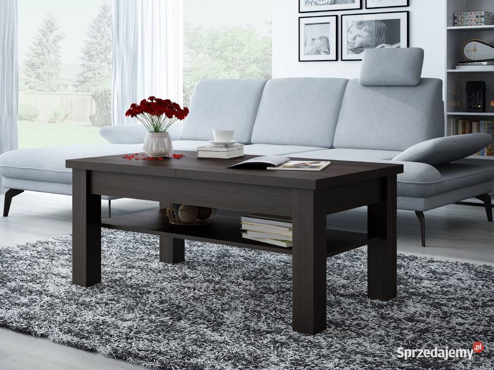 ŁAWA STOLIK KAWOWY ROZKŁADANA PODNOSZONA Z PÓŁKA Radomsko