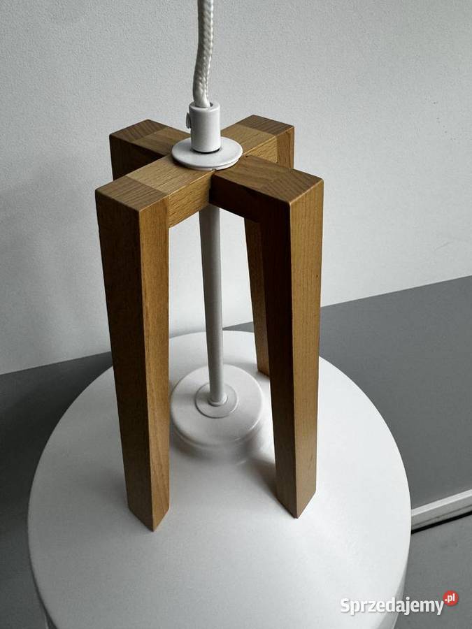 Lampa sufitowa metal plus drewno Skandynawska Oświetlenie małopolskie Tarnów