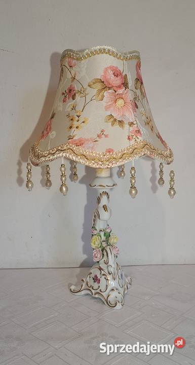 sygnowana porcelanowa lampka nocna Western Lampy stołowe i nocne Warszawa