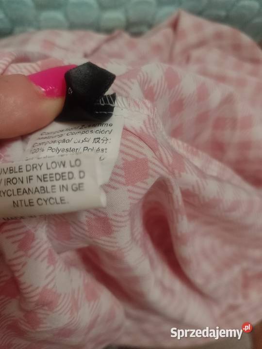 42XL Shein Długa sukienka letnia z biało różową sprzedam