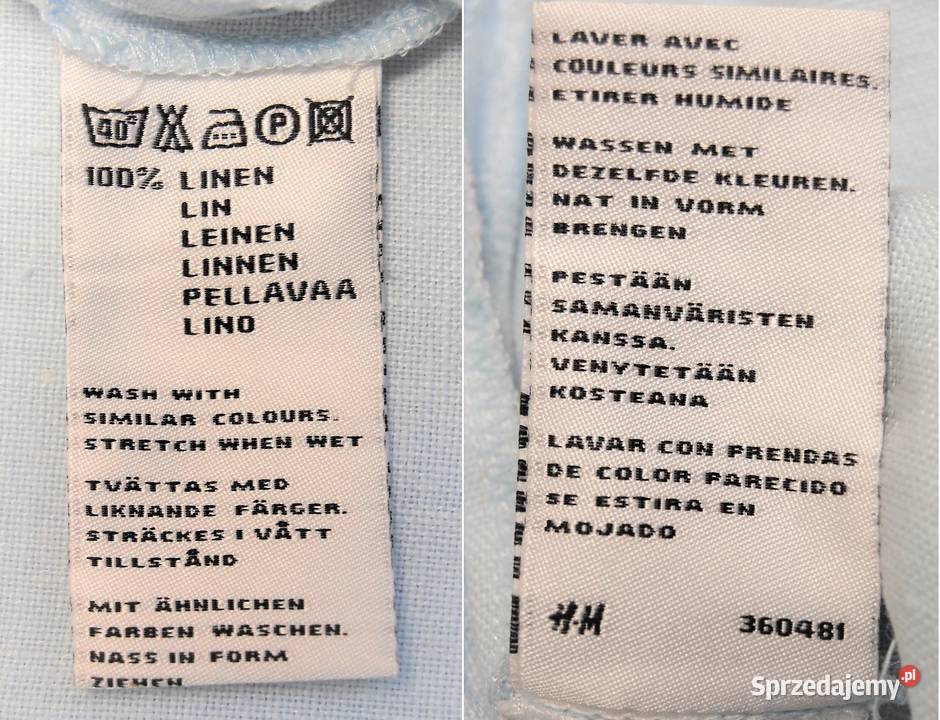 Spodnie rybaczki 34 HM 34 XS len lniane lubelskie Lublin