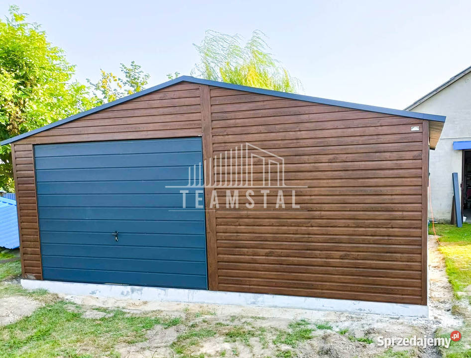 GARAŻ BLASZANY 6m x 6m dwuspad Brama drzwi 2x blacha Jastrzębie-Zdrój