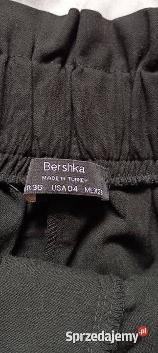 Czarne spodnie Bershka paperbag wysoki stan Gorzów Wielkopolski