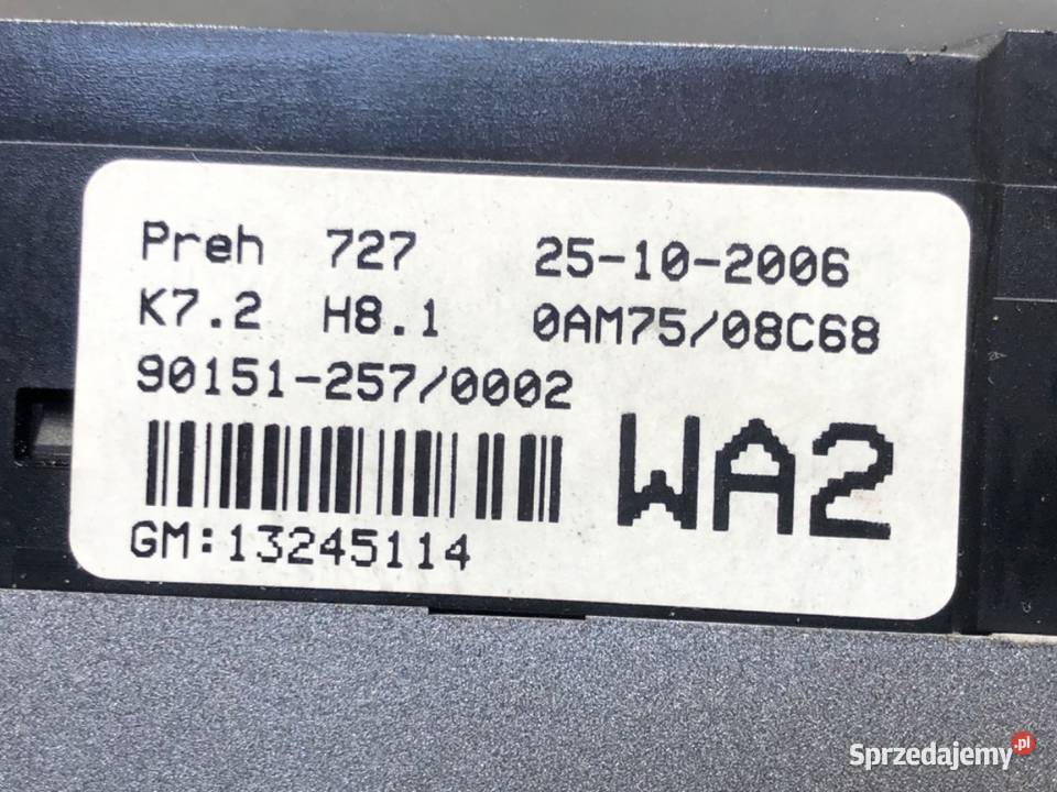 PANEL STEROWANIA NAWIEWU OPEL ZAFIRA B 13245114