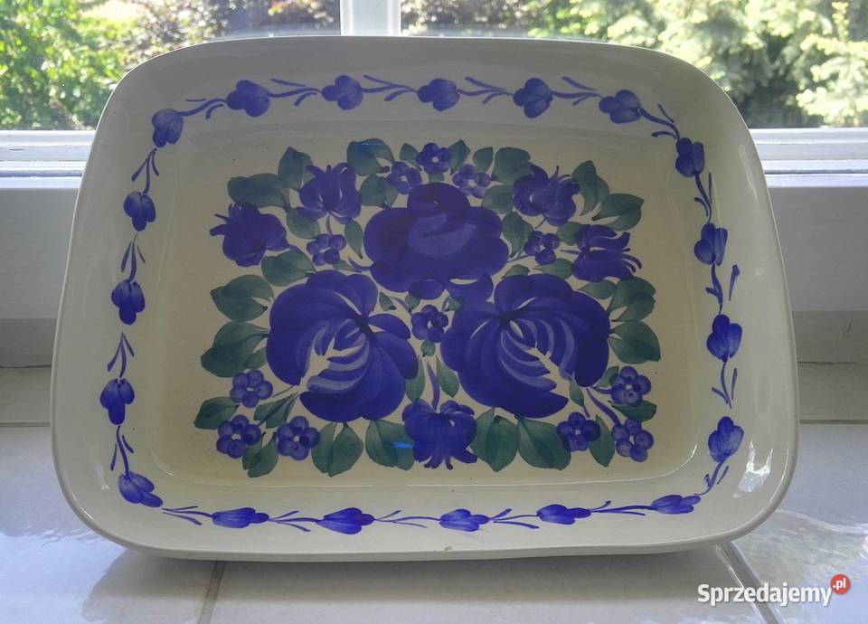 Fajansowy półmisek z dzbankiem Włocławek lata mazowieckie Warszawa
