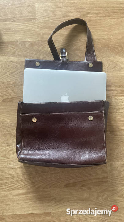 Torba skórzana vintage retro laptop 15 unikat mazowieckie Warszawa