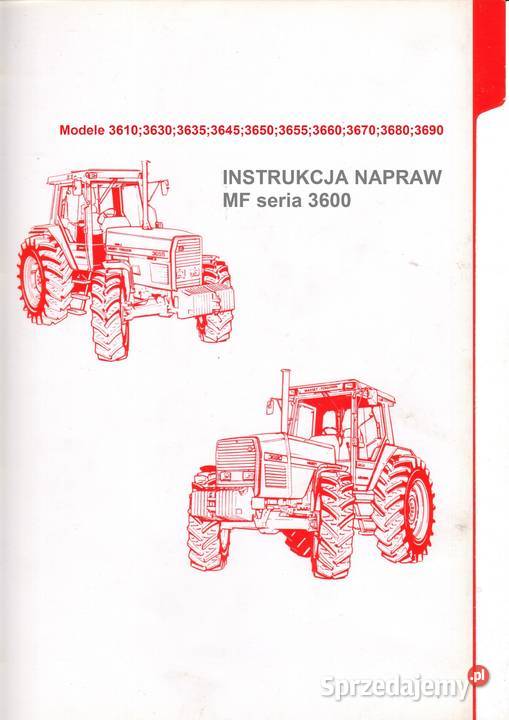 Instrukcja napraw Massey Ferguson MF 3600 3650 Szamotuły sprzedam