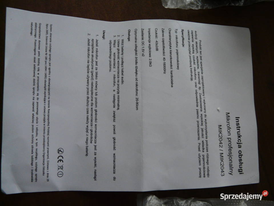 Proffesional Meeting Microphone mikrofon Pozostałe Wieruszów sprzedam