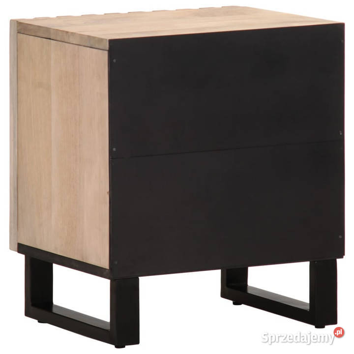 Szafki nocne 2 40x34x46 bielone drewno mango