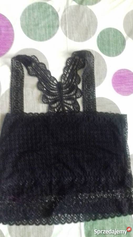 Top czarny z koronki S Topy i koszulki pomorskie Gdańsk