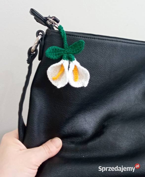 Kalie wykonane na szydełku brelok do kluczy Łask