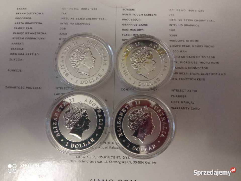 4 sztuki Monety inwestycyjne 1 OZ uncja srebra Wyszków