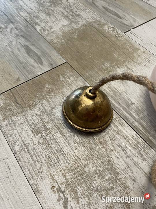 Stara lampa wisząca z kloszem Antyki Chudów sprzedam