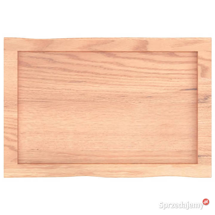 Blat jasnobrązowy 60x40x26 drewno z naturalną