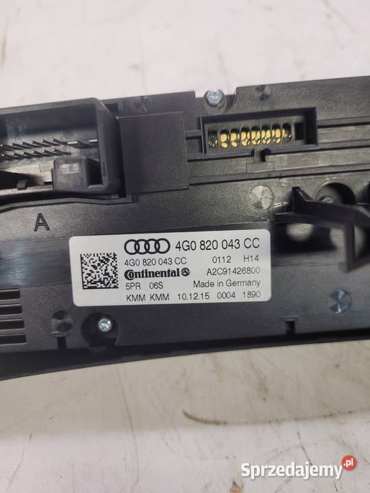 PANEL KLIMATRONIK AUDI A6 C7 A7 4G0820043CC Panele sterowania, przełączniki Przystajń sprzedam