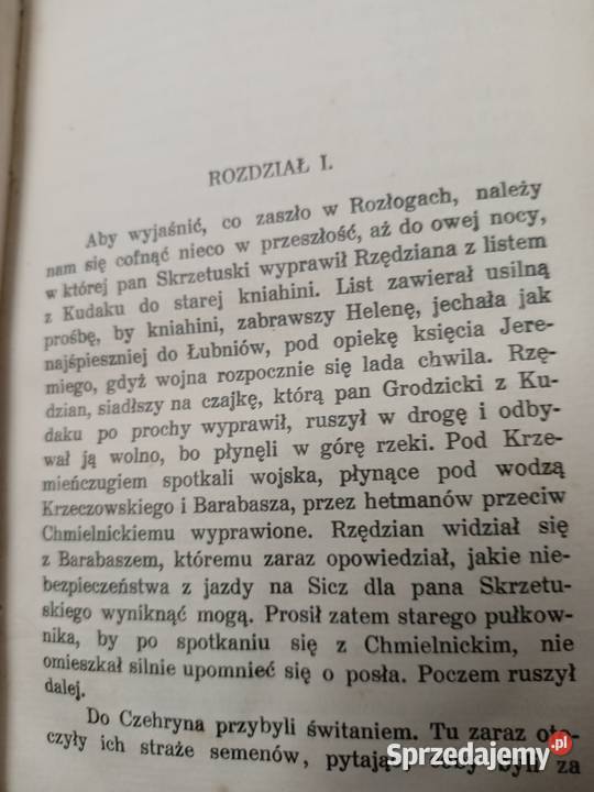 Ogniem i mieczem Sienkiewicza książki Antykwariat Warszawa