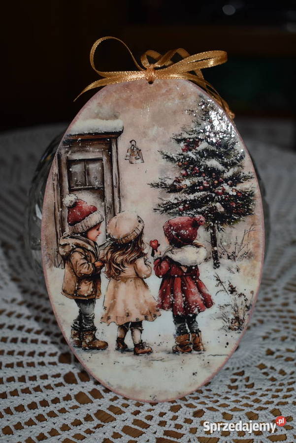 Ozdobna zawieszka rękodzieło decoupage Warszawa