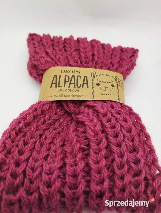 Amarantowa opaska 100 alpaka Olsztyn