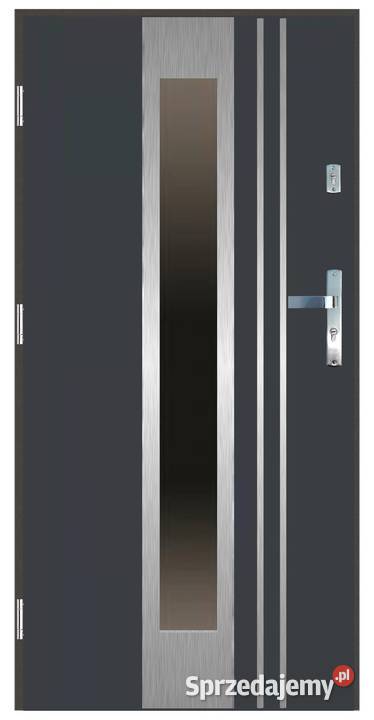 Drzwi wejściowe do domu GI15 INOX Antracyt 90 Ciemniewo
