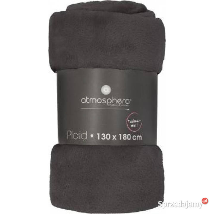 Pled Narzuta Koc 180 x 130 ciemno szary grafit Kanie