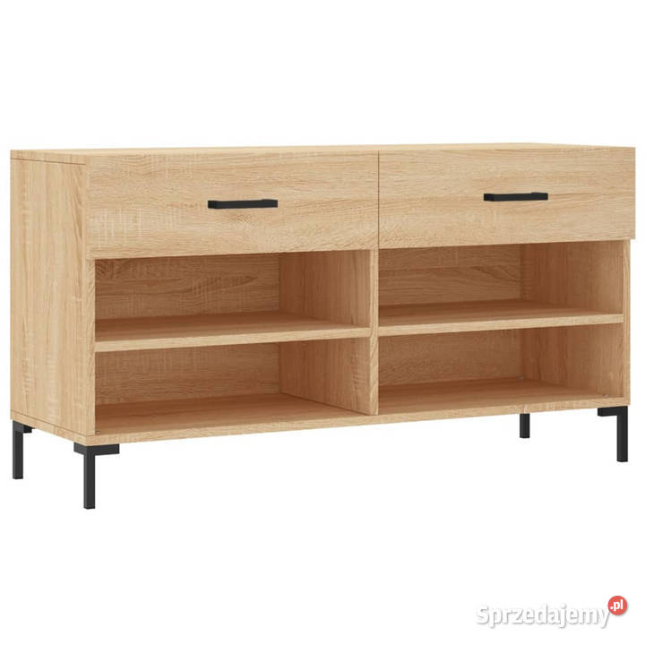 Ławka z miejscem na buty dąb sonoma 102x35x55 Warszawa