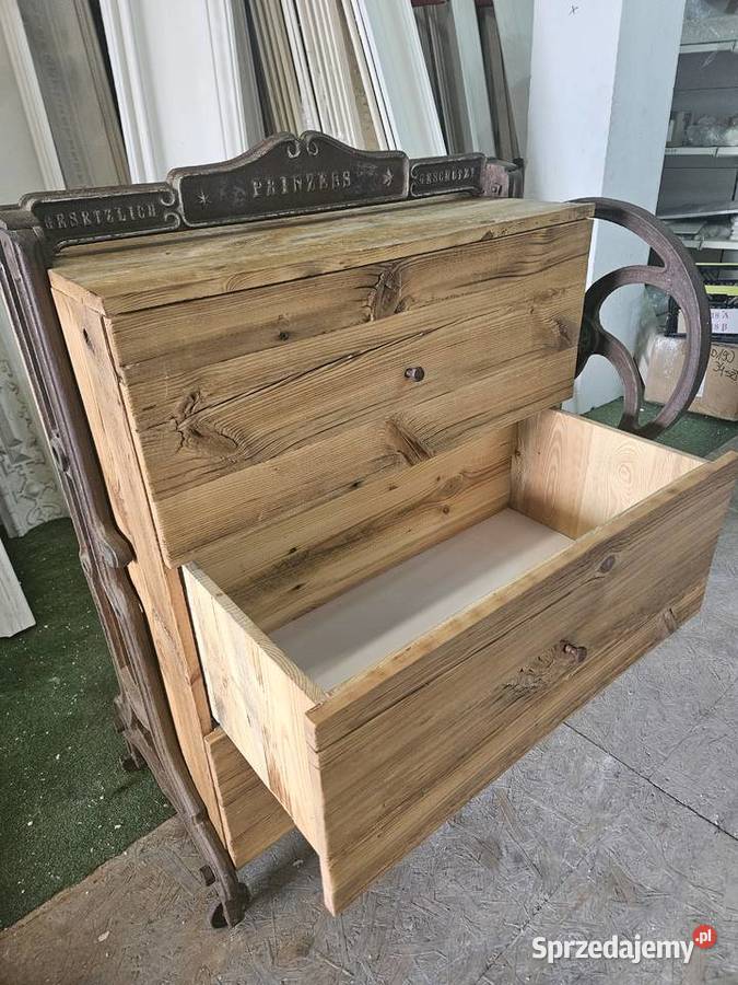 komoda drewniana ze stelażem żeliwnym Warszawa