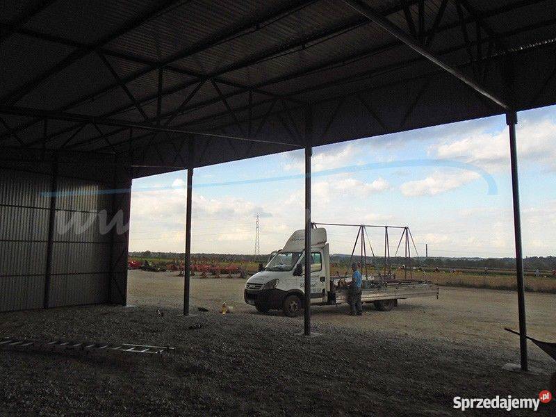 Wiata blaszana 16x8 garaż na maszyny rolnicze wiata Koło