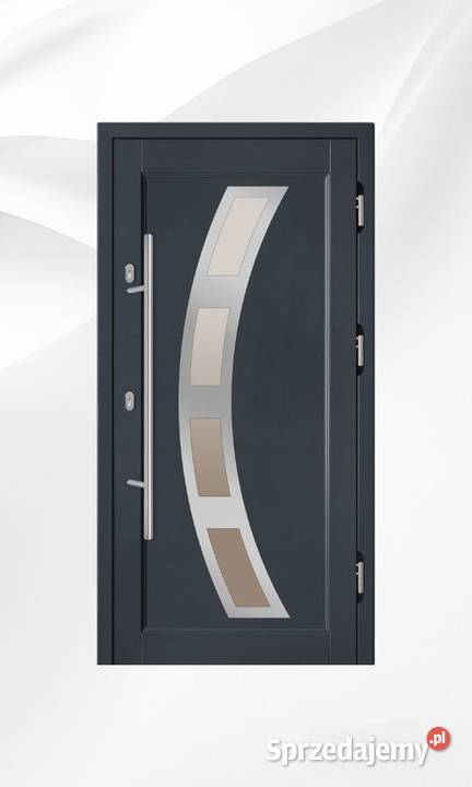 Drzwi Zewnętrzne Wejściowe Drewniane CZARNA Toruń