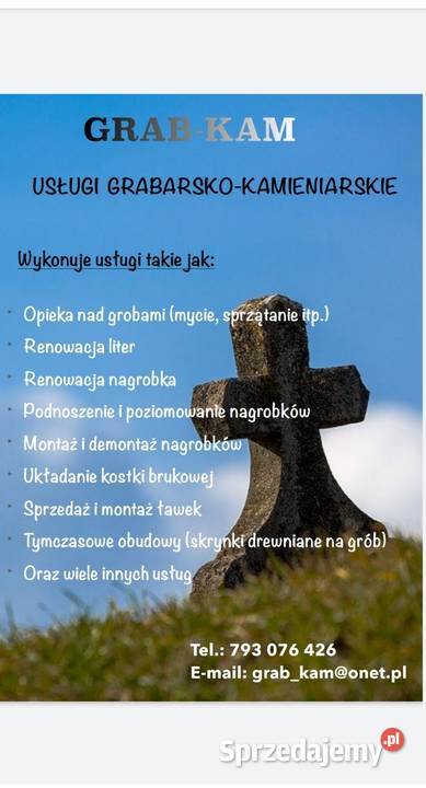 Renowacjamalowanie liter na nagrobku śląskie Katowice