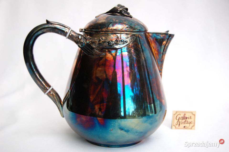 Posrebrzany dzbanek platerowany srebrem konwalie lubelskie Lublin
