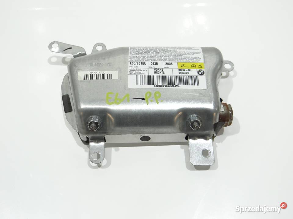 PODUSZKA AIRBAG DRZWI PRAWY PRZÓD BMW E60 E61 osobowe Strzyżewice