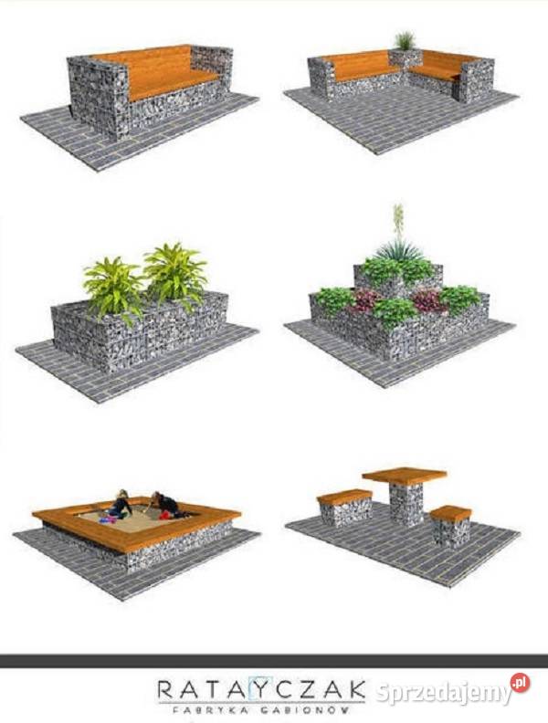 Meble ogrodowe meble do ogrodu stół gabiony Toruń