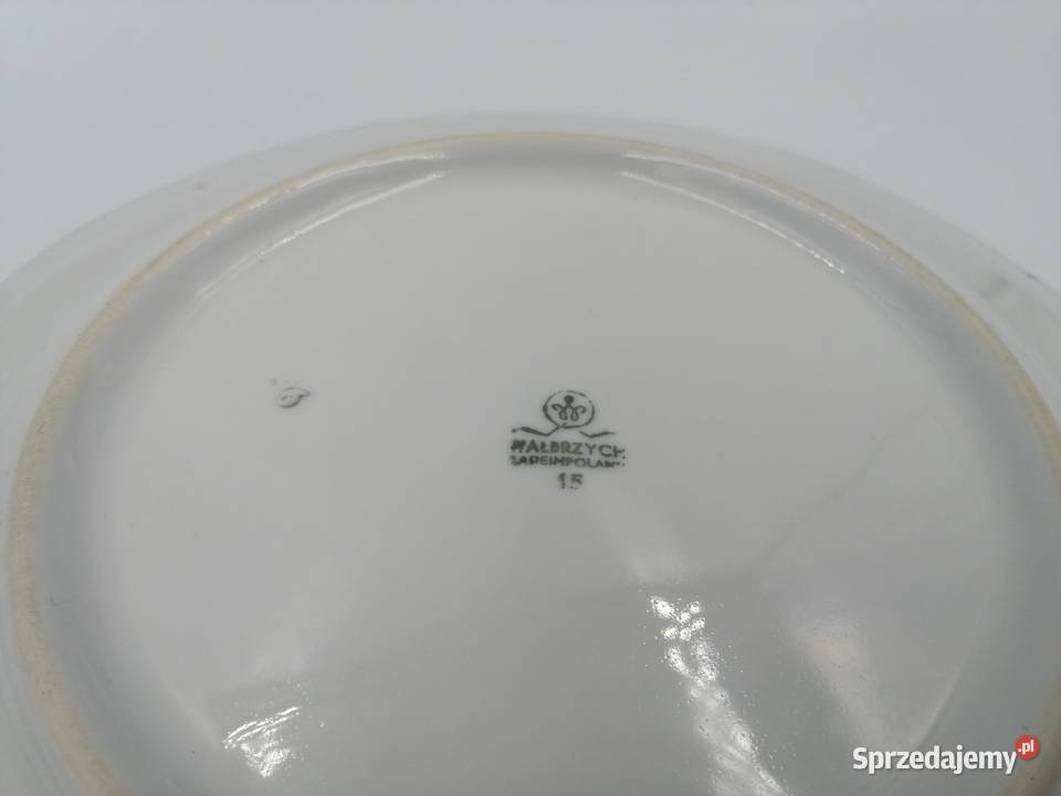 Talerze płytkie obiadowe WAŁBRZYCH porcelana z