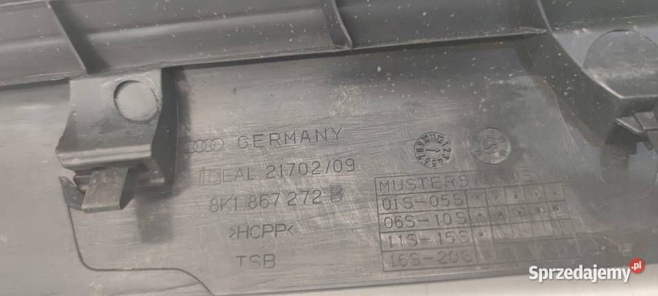OSŁONA PROGU PRAWA AUDI A4 B8 8K1867272B Przystajń