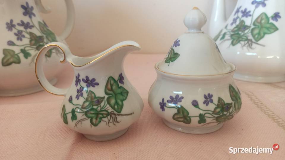 Biały dzbanek z przylaszczką Anemone Hepatica Gdańsk